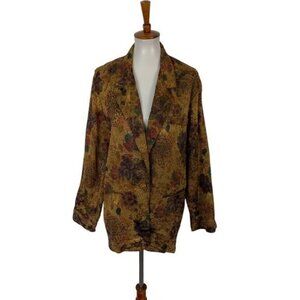 Michael & Company Medium Brown Vintage Blazer Retro Academia Classic Outerwear